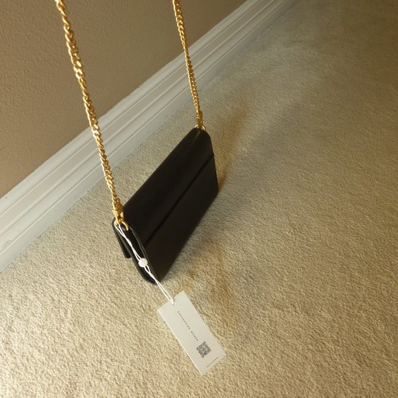 Tory Burch 'Britten' Leather T Logo Chain Strap Shoulder Bag (Black) - NEW - Picture 11 of 12